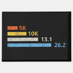 Aimant Distances de course I - 5K 10K 13,1 26,2 Marathoni
