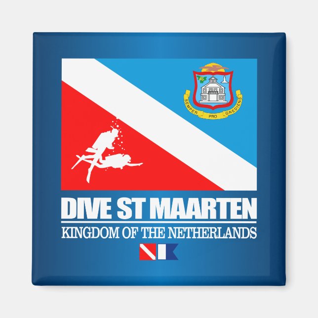 Aimant Dive St Maarten (sq) (Devant)