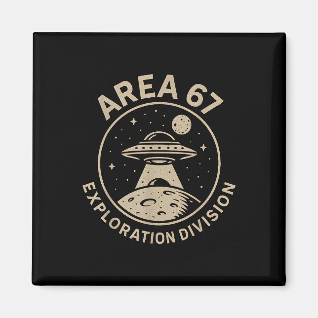 Aimant Division d'exploration de la zone 67 Drôle de mème (Devant)