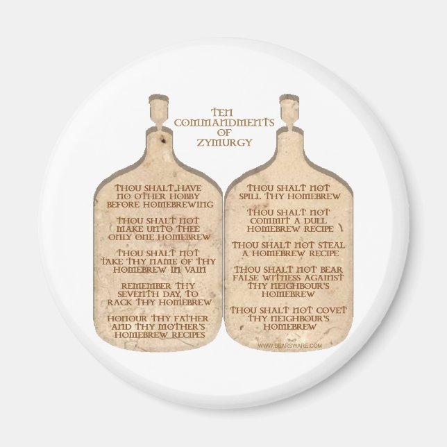 Aimant Dix commandements de Zymurgie (Devant)