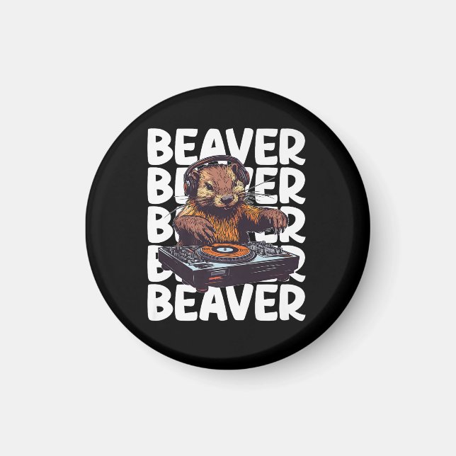 Aimant DJ Beaver Lover (Devant)