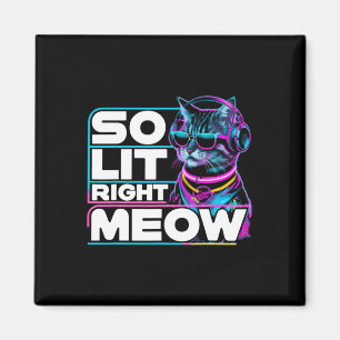 Aimant Dj Cat So Lit Right Meow Edm Techno Rave Party Fès
