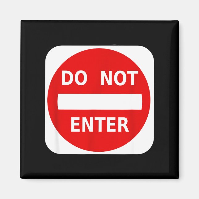Aimant Do Not Enter Street Traffic Sign S  (Devant)