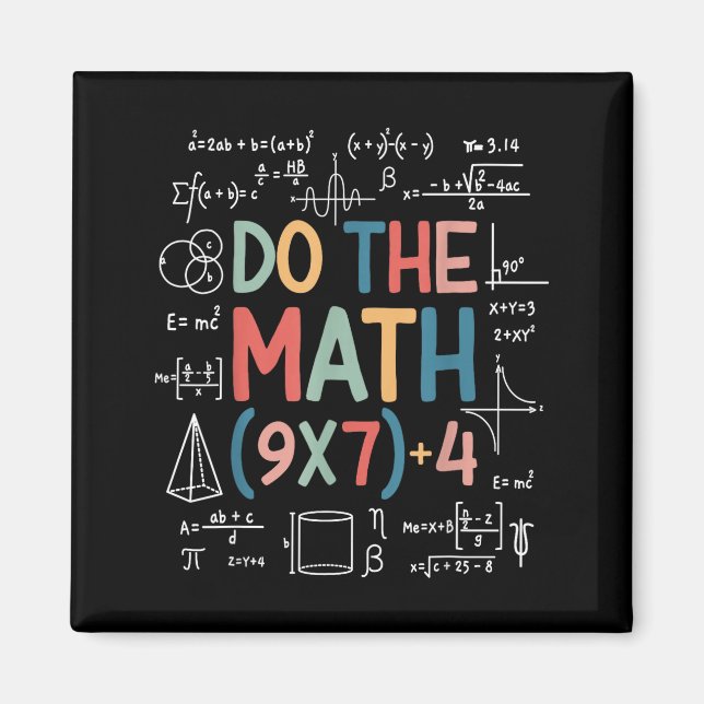 Aimant Do The Math 67 Meme Funny Six Seven Math Teacher M (Devant)