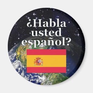 Aimant Do you speak Spanish ? Flag & Earth