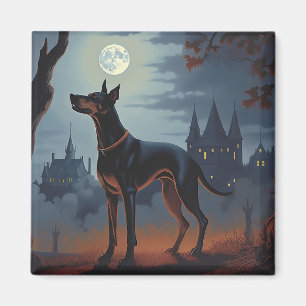 Aimant Doberman Halloween effraie
