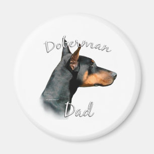Aimant Doberman Pinscher (noir) Papa 2