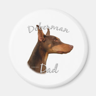 Aimant Doberman Pinscher (rouge) Papa 2