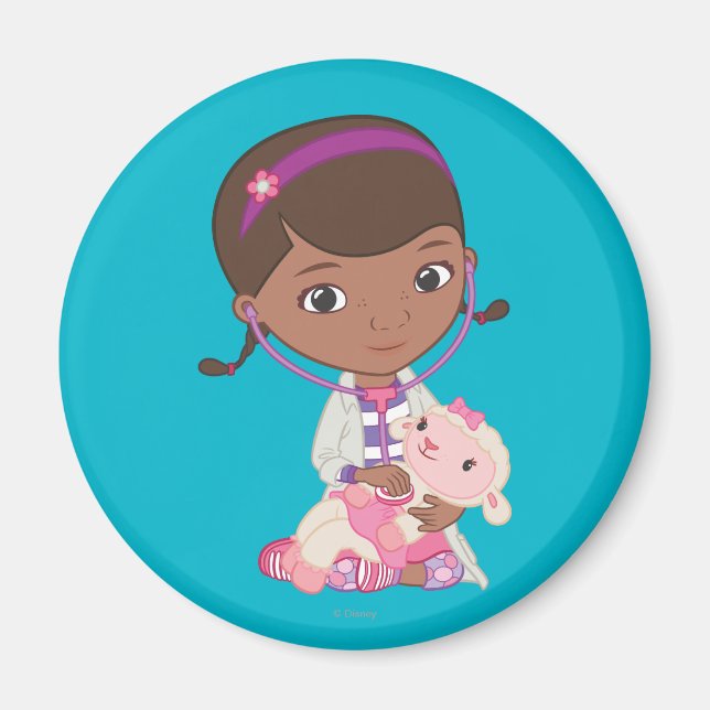Aimant Doc McStuffins Holding Lambie (Devant)