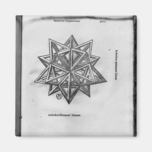 Aimant Dodécahedron, de 'De Divina Proportione' (Devant)