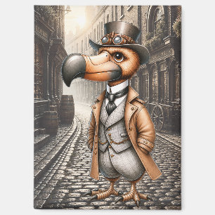 Aimant Dodo Steampunk victorien dans une ruelle de Londre