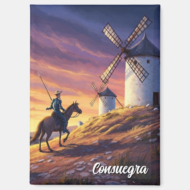 Aimant Don Quichotte à Consuegra Espagne Voyage (Recto)