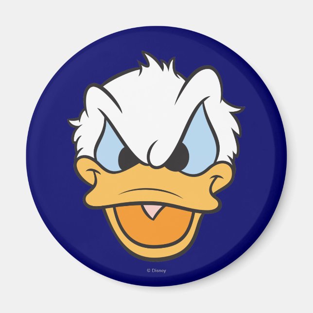 Aimant Donald Duck | Closeup visage en colère (Devant)