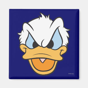 Aimant Donald Duck Gros plan sur un visage en colère