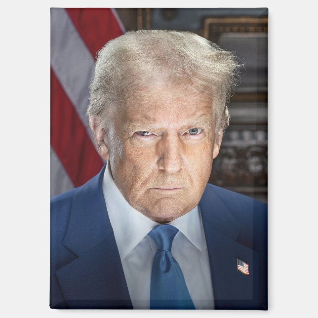 Aimant Donald Trump 2025 Portrait du président américain (Recto)