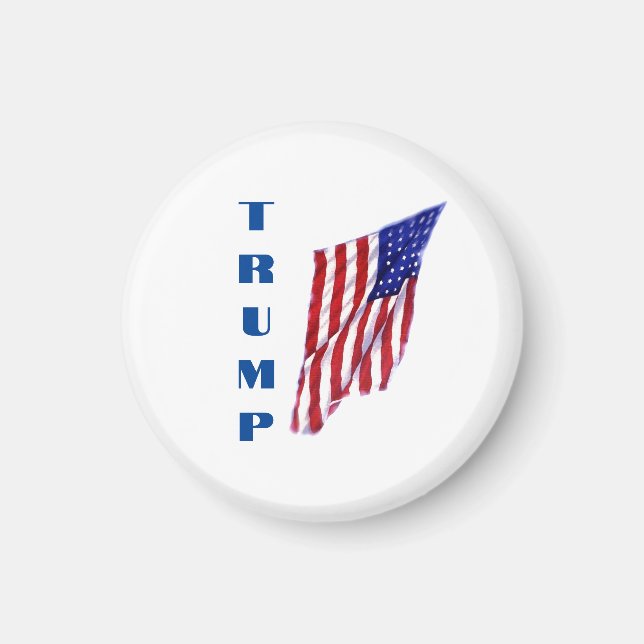 Aimant Donald Trump American Flag Pop Art (Devant)