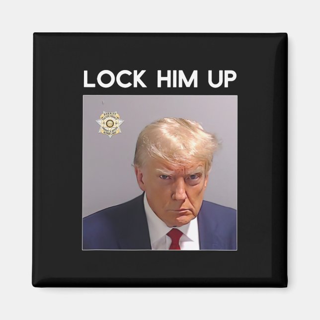 Aimant Donald Trump Coup De Mugshot Le Verrouiller Trump  (Devant)