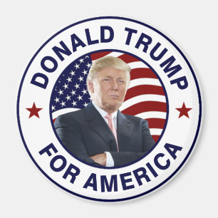 Aimant Donald Trump - Drapeau américain