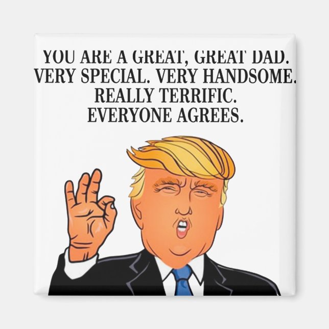 Aimant Donald Trump - formidable anniversaire de fête des (Devant)