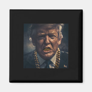 Aimant Donald Trump Gold Grillz