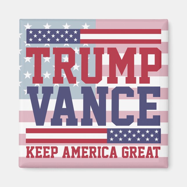 Aimant Donald Trump JD Vance 2024 Garder l'Amérique grand (Devant)