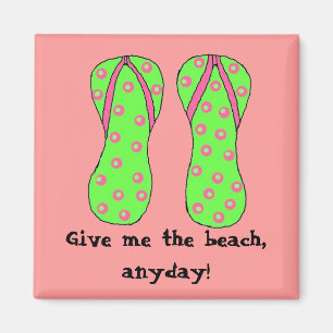 Aimant Donne-moi la plage, n'importe quand !