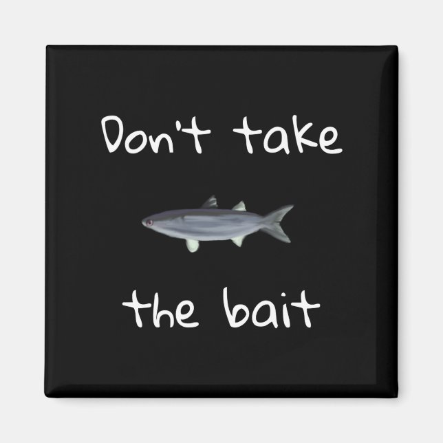 Aimant Dont Take The Bait Mullet Fish Artwork Painting  (Devant)