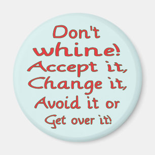 Aimant DontWhine_red_round