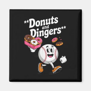 Aimant Donuts Et Dingers Humour De Base-Ball
