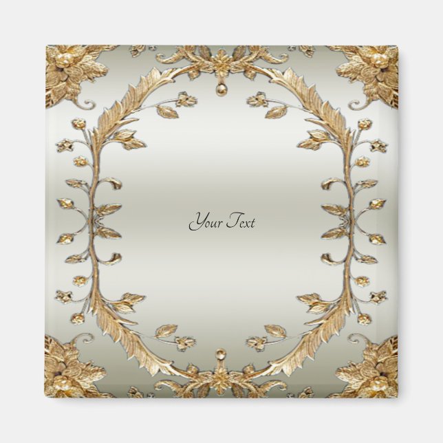 Aimant doré orné (Devant)