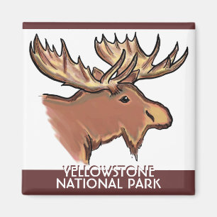 Aimant d'orignaux du Wyoming de parc national de