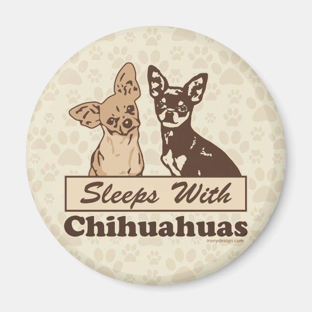 Aimant Dors Avec Chihuahuas (Devant)