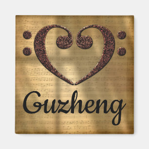 Aimant Double basse Clef Heart Guzheng