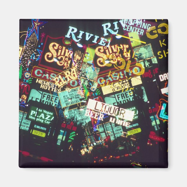 Aimant Double exposition, panneaux casino, Las Vegas, (Devant)