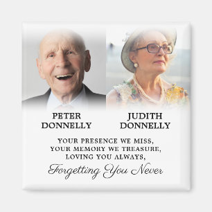 Aimant Double photo Memorial Funeral Favoriser
