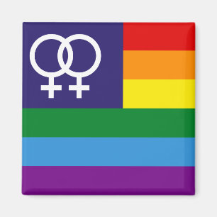 Aimant Double venus lesbienne Rainbow Pride
