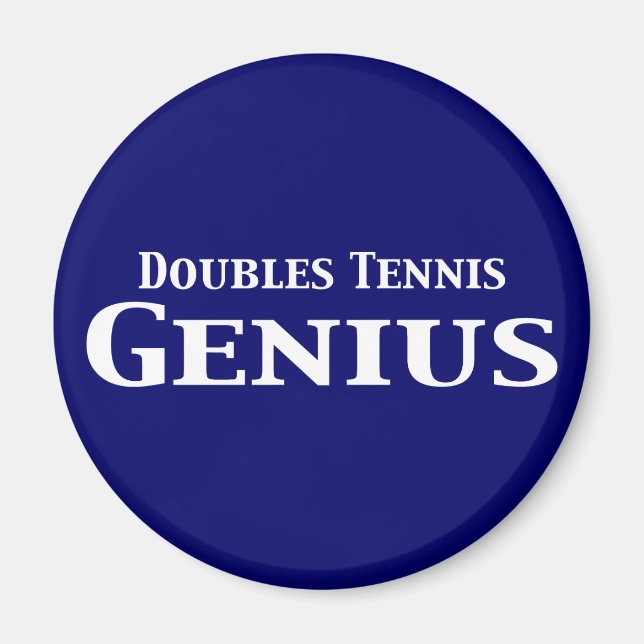Aimant Doubles Tennis Genius Cadeaux (Devant)