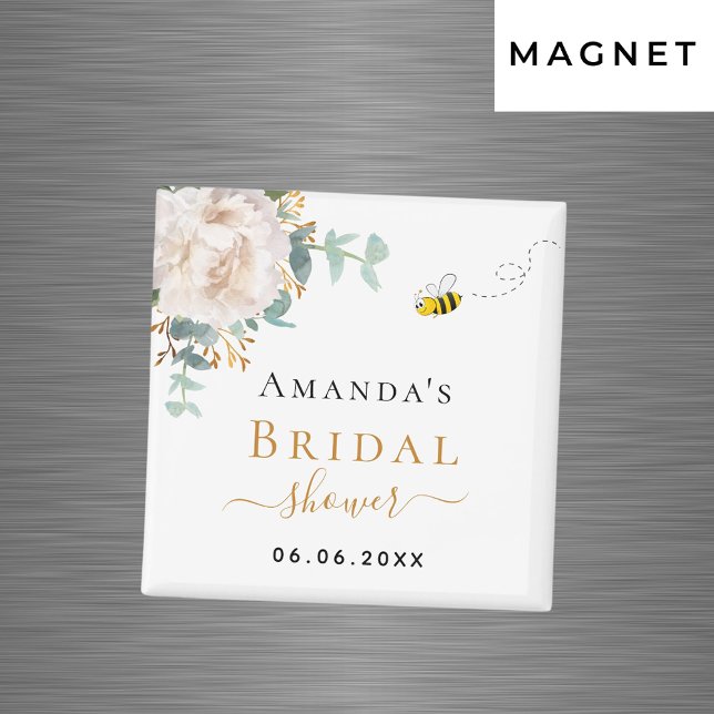 Aimant Douce soirée de mariage floral eucalyptus verdure  (Créateur téléchargé)