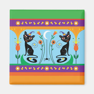 Aimant Doux favoris et fleurs effrayantes d'Halloween