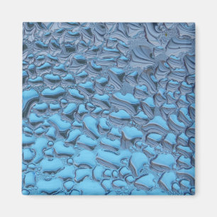 Aimant Doux gouttes de pluie sur verre bleu
