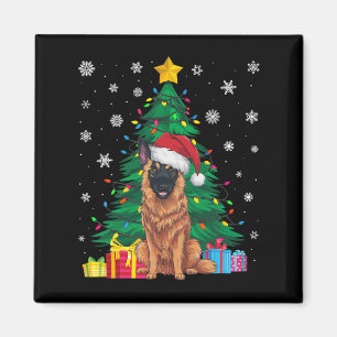 Aimant Doux moche Xmas Tree éclaire le chien belge Malino