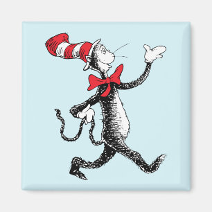 Aimant Dr Seuss   Chat dans la marche des chats Casquette