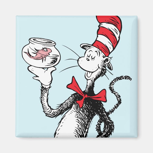Aimant Dr Seuss | Chat dans le Casquette & Krinklebine (Devant)