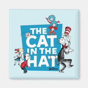 Aimant Dr Seuss Chat dans le logo du Casquette - Caract