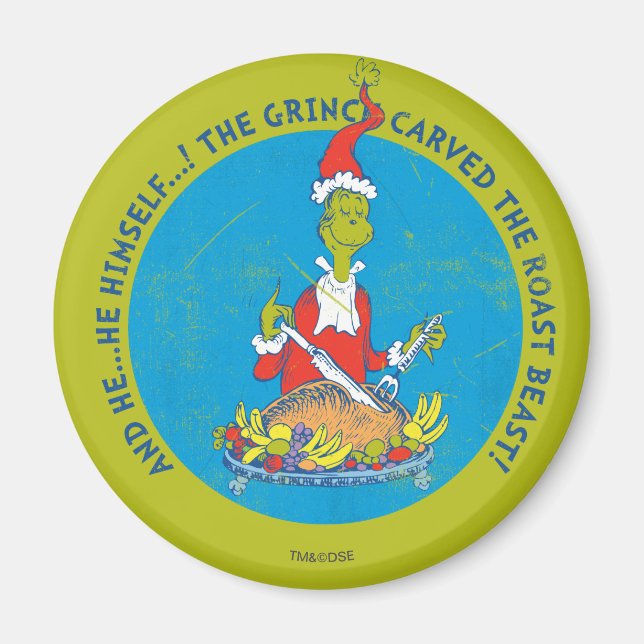 Aimant Dr Seuss | The Grinch | Bête rôtie de Noël (Devant)
