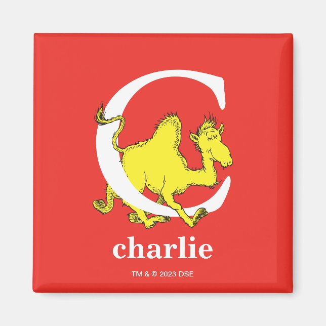 Aimant Dr Seuss's ABC : Letter C - White | Add Your Name (Devant)