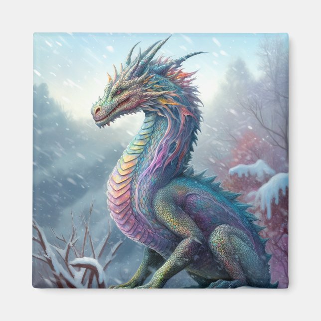 Aimant Dragon Arc En Ciel Dans L'Art De L'Imaginaire De N (Devant)