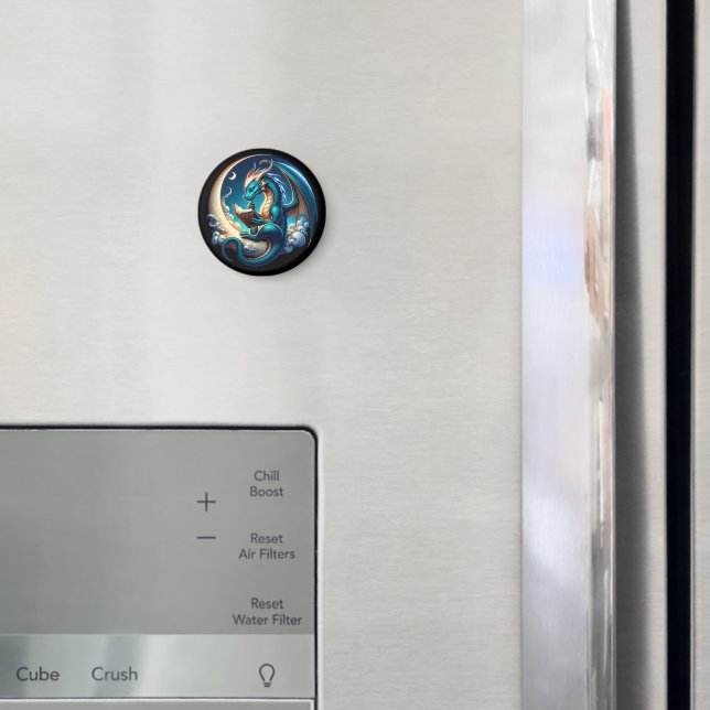 Aimant Dragon Bookworm, Moonlight Reading Tee (In situ (réfrigérateur))