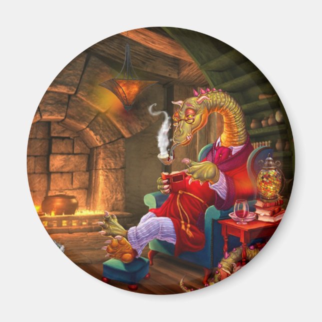 Aimant Dragon Chaud Par Le Feu (Devant)