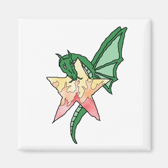 Aimant Dragon de feu (Devant)